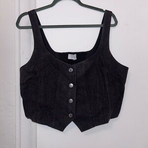 & Other Stories Black Button-Up Women's Vest